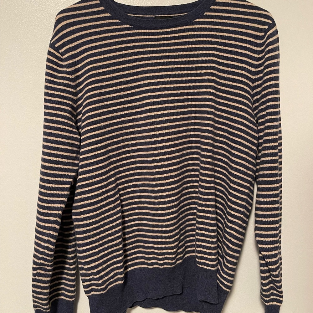 J. Crew sweater stripped blue and white